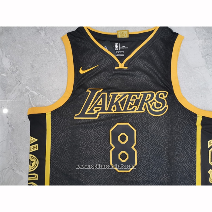 Camiseta Los Angeles Lakers Kobe Bryant #8 24 Retirement Negro